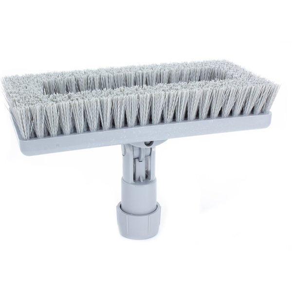 3.5 in W Swivel Scrub Brush, Gray, Polypropylene