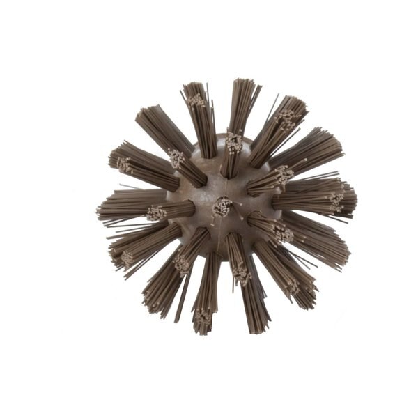 2.5 in W Pipe and Valve Brush, Brown, Polypropylene