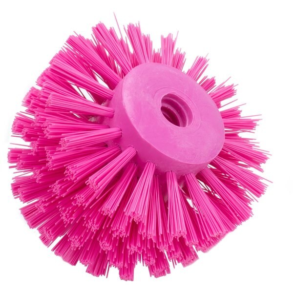 5 in W Pipe and Valve Brush, Pink, Polypropylene