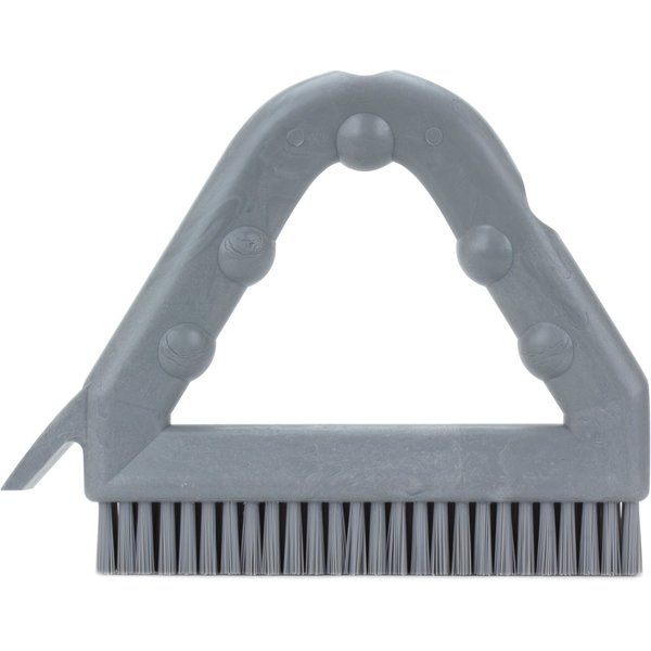 7 in W Tile and Grout Brush, Gray, Polypropylene