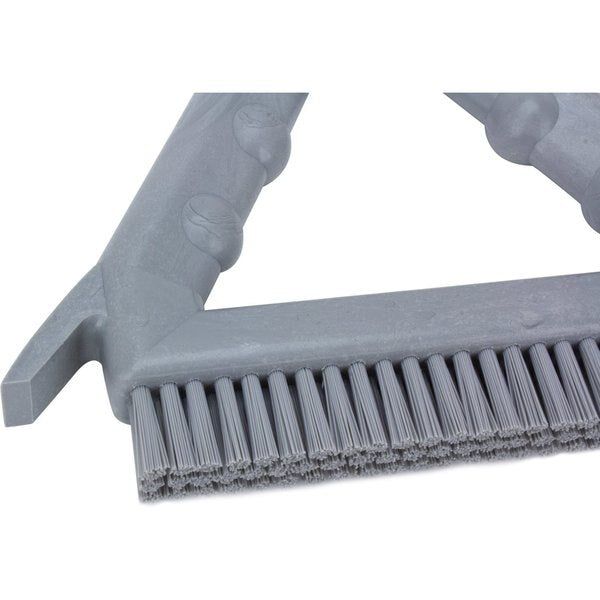 7 in W Tile and Grout Brush, Gray, Polypropylene