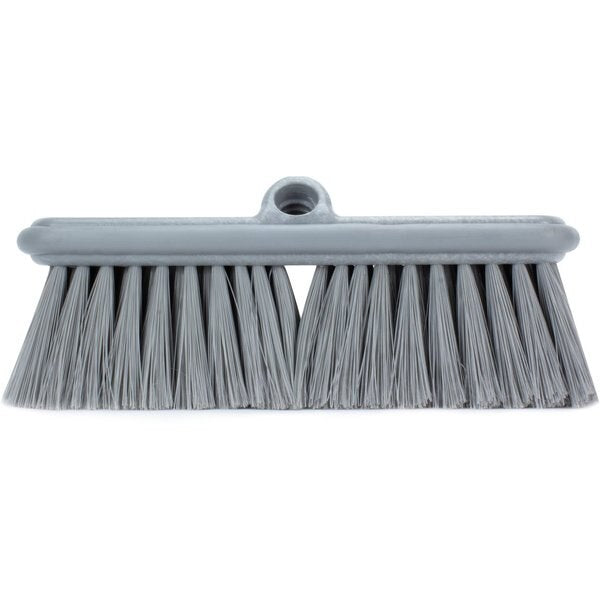 3 in W Flo-Thru Brush, Gray, Polypropylene