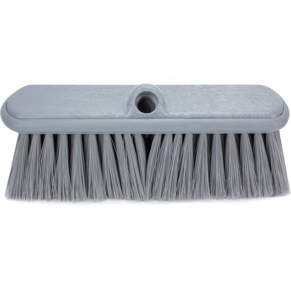 3 in W Flo-Thru Brush, Gray, Polypropylene