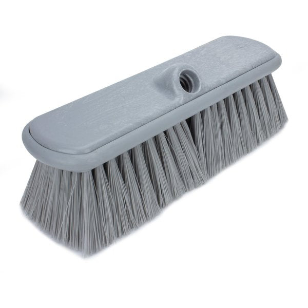 3 in W Flo-Thru Brush, Gray, Polypropylene
