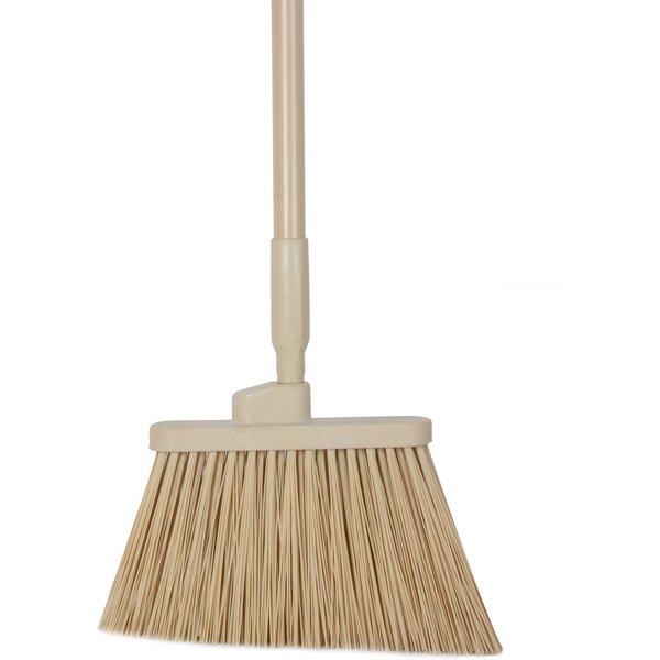 12 in W Angle Broom, Tan, Polypropylene