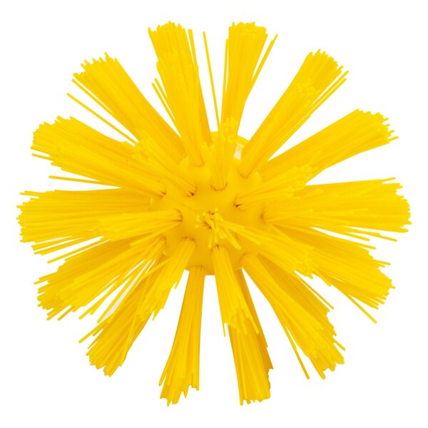 3.5 in W Pipe and Valve Brush, Yellow, Polypropylene