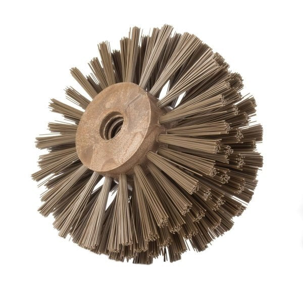 6 in W Pipe and Valve Brush, Brown, Polypropylene