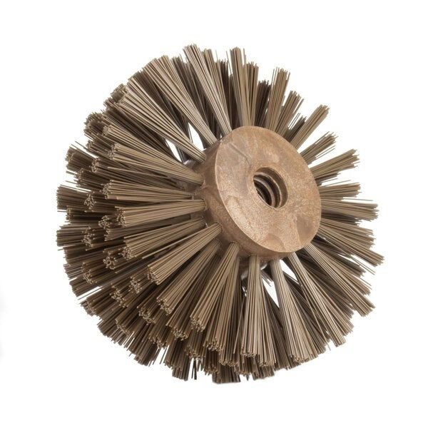 6 in W Pipe and Valve Brush, Brown, Polypropylene