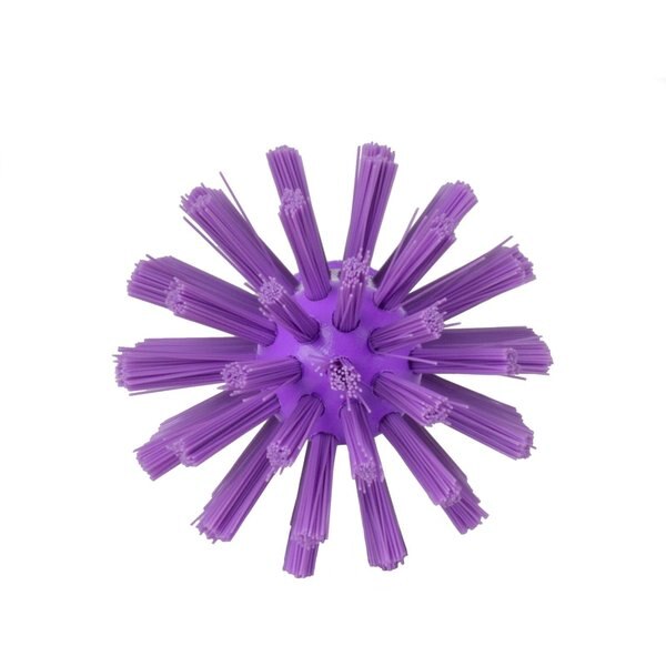 3.5 in W Pipe and Valve Brush, Purple, Polypropylene