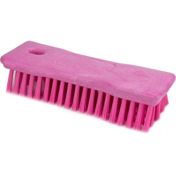 2.5 in W Hand Scrub Brush, Pink, Polypropylene