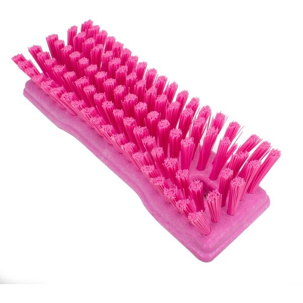 2.5 in W Hand Scrub Brush, Pink, Polypropylene