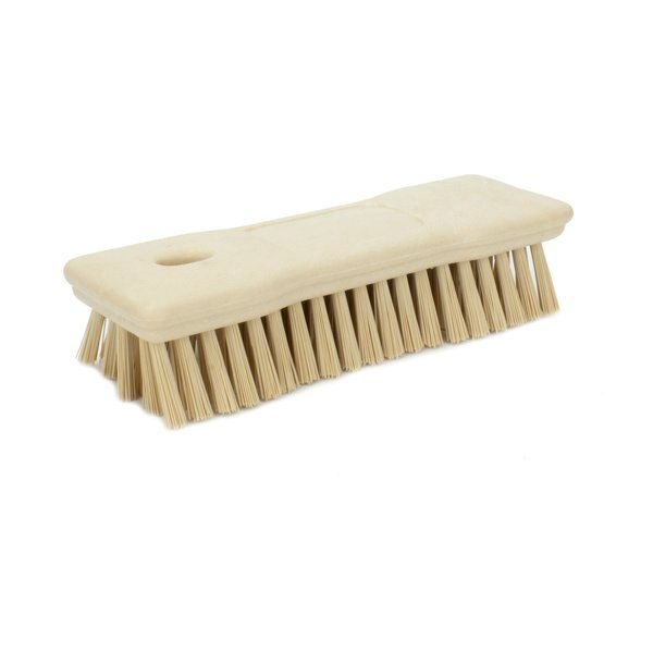 2.5 in W Hand Scrub Brush, Tan, Polypropylene