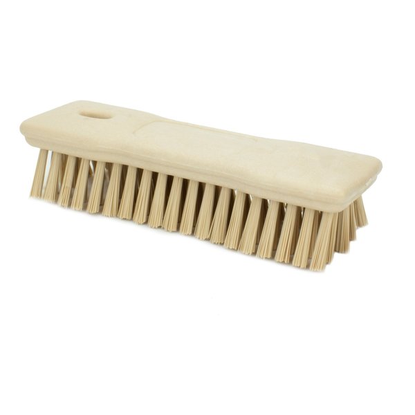 2.5 in W Hand Scrub Brush, Tan, Polypropylene