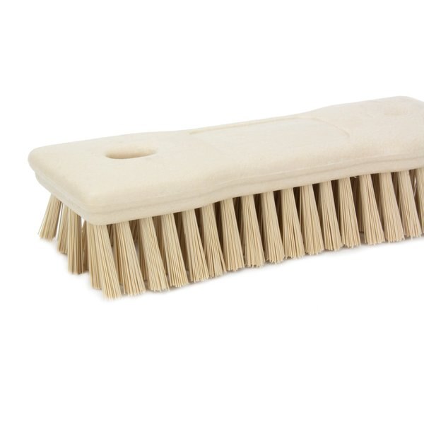 2.5 in W Hand Scrub Brush, Tan, Polypropylene