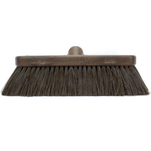 2.5 in W Flo-Thru Brush, Brown, Polypropylene