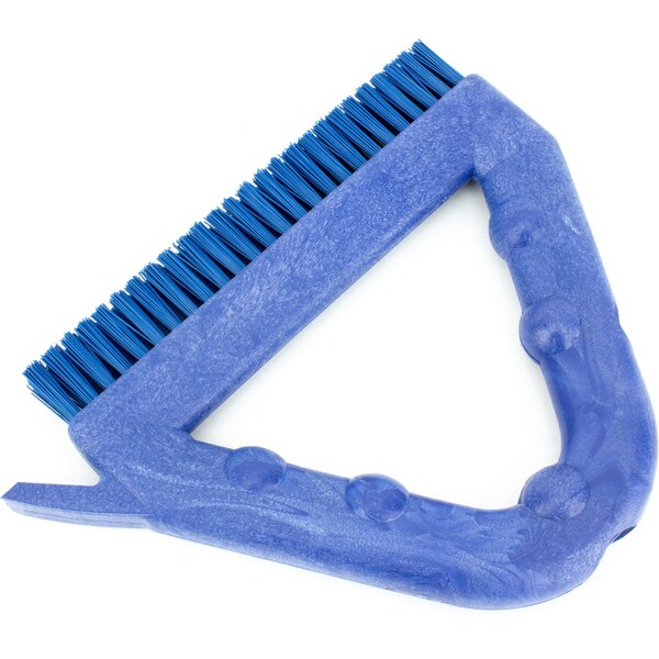 7 in W Tile and Grout Brush, Blue, Polypropylene