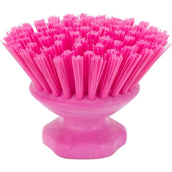 5 in W Round Scrub Brush, Pink, Polypropylene