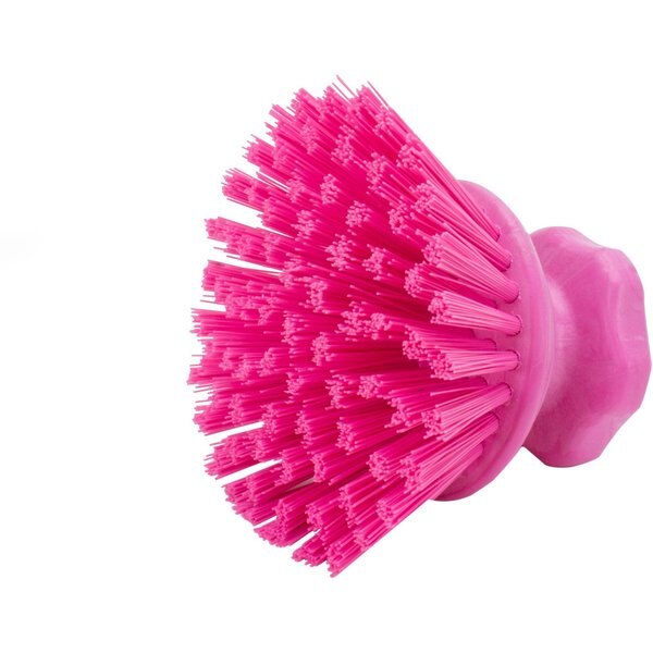 5 in W Round Scrub Brush, Pink, Polypropylene