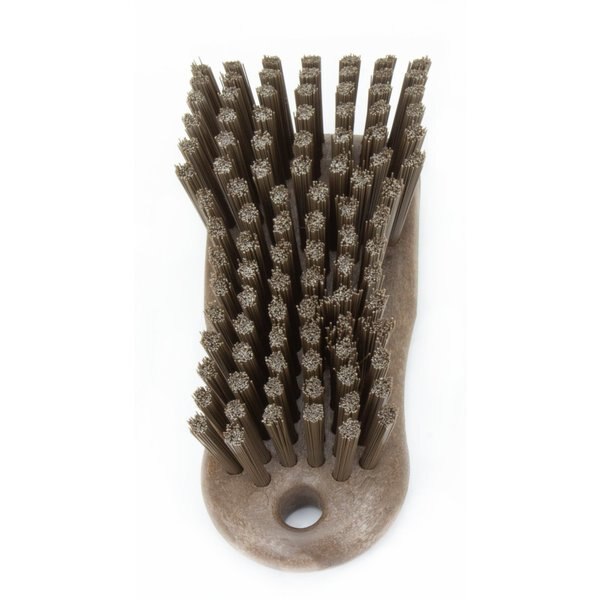 2.5 in W Hand Scrub Brush, Brown, Polypropylene