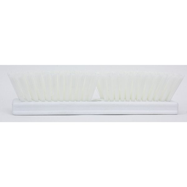 2.5 in W Deck Scrub, White, Polypropylene