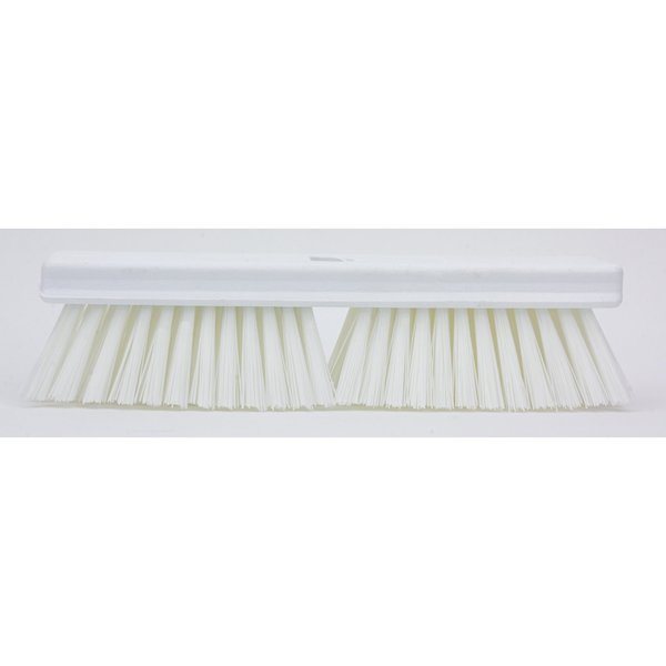 2.5 in W Deck Scrub, White, Polypropylene