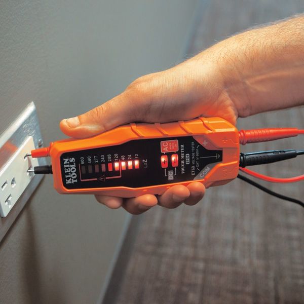 Electronic AC/DC Voltage Tester, 12 to 600V
