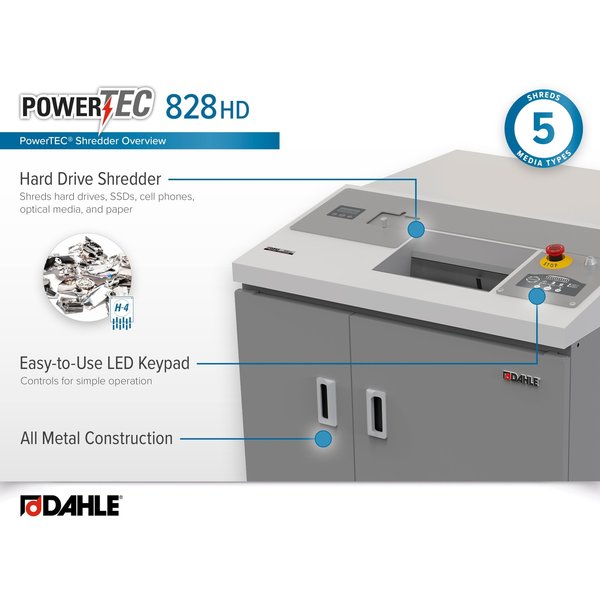 Hard Drive/Paper Shredder, H-4/P-3