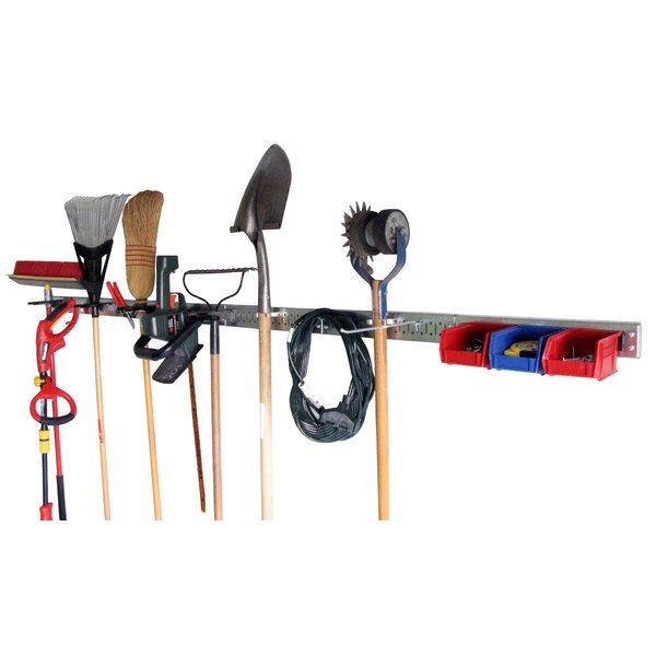 Industrial Galvanized Steel Pegboard Rail Strip Rack