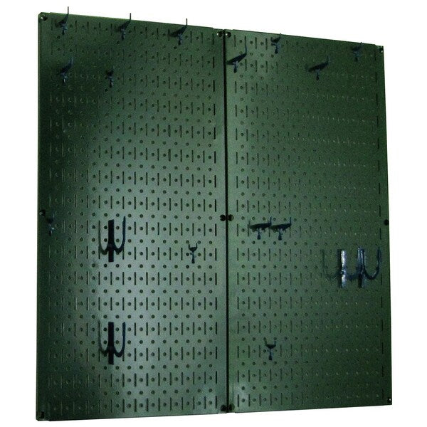 Commercial Kitchen Pegboard Rack, Green/Blue