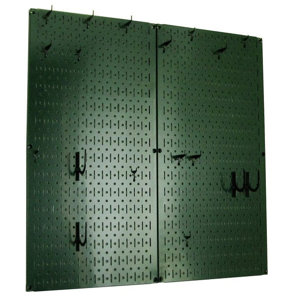 Commercial Kitchen Pegboard Rack, Green/Black