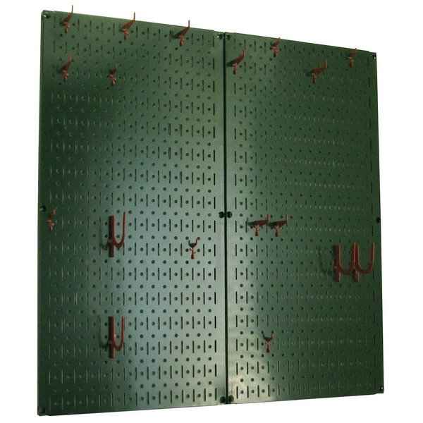Commercial Kitchen Pegboard Rack, Green/Red