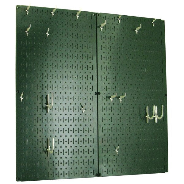 Commercial Kitchen Pegboard Rack, Green/White