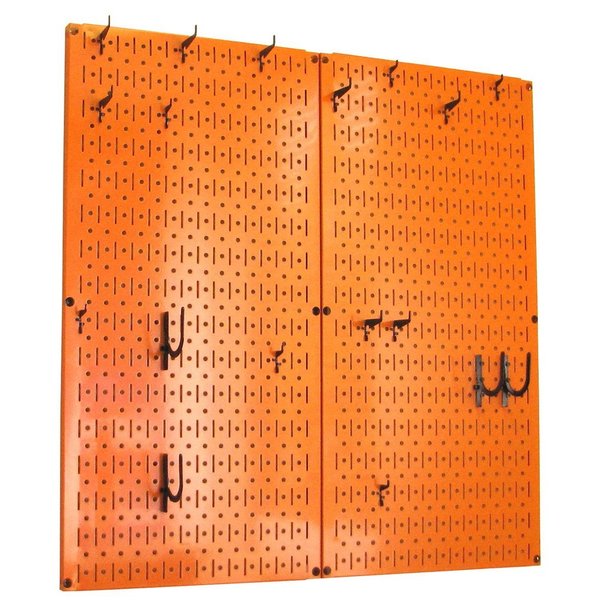 Commercial Kitchen Pegboard Rack, Orange/Black