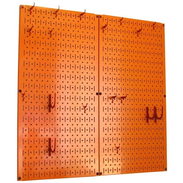 Commercial Kitchen Pegboard Rack, Orange/Red
