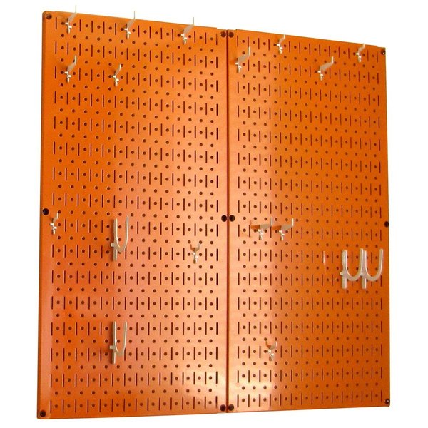 Commercial Kitchen Pegboard Rack, Orange/White