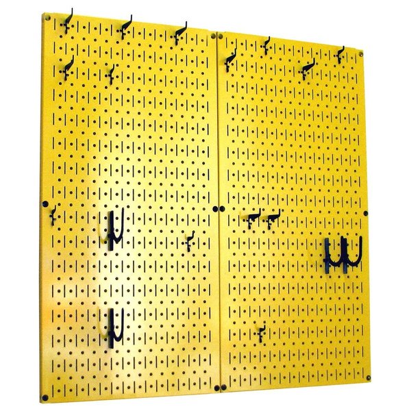 Commercial Kitchen Pegboard Rack, Yellow/Black