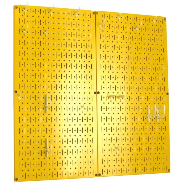 Commercial Kitchen Pegboard Rack, Yellow/White