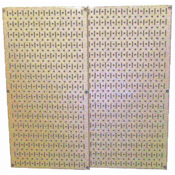 Industrial Pegboard, Beige Metal Peg Boards, PK2