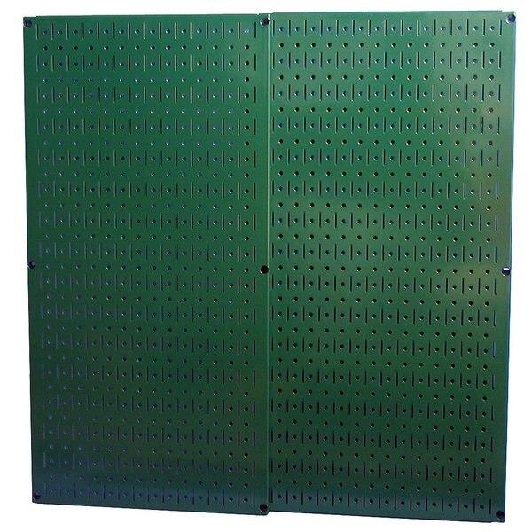 Industrial Pegboard, Green Metal Peg Boards, PK2