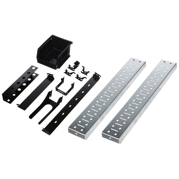 Industrial Pegboard Tool Strip Rail Kit with Hooks
