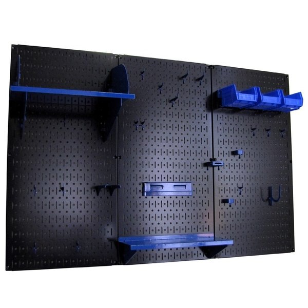 Standard Industrial Pegboard Kit, Black/Blue