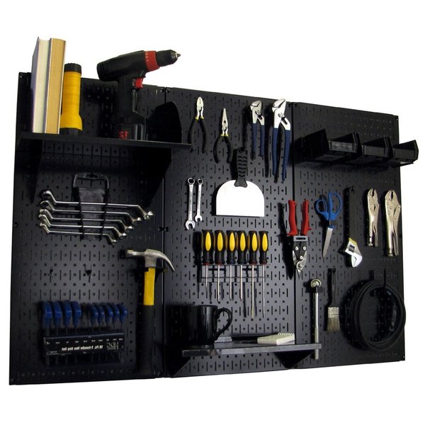 Standard Industrial Pegboard Kit, Black/Black