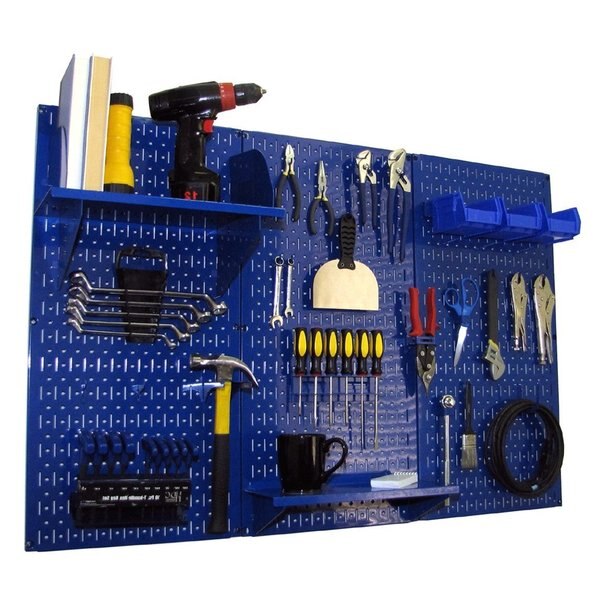 Standard Industrial Pegboard Kit, Blue/Blue