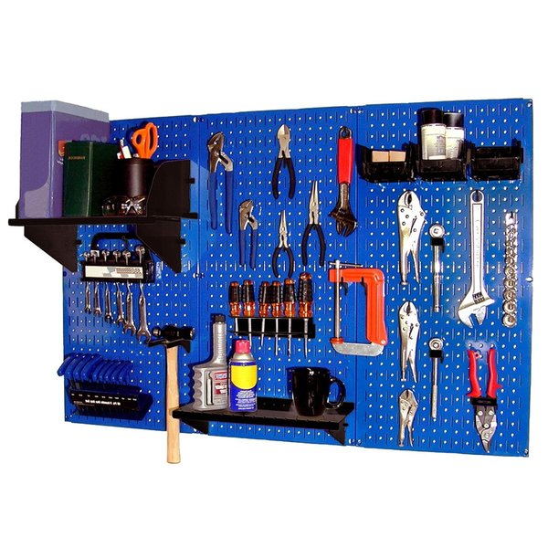 Standard Industrial Pegboard Kit, Blue/Black