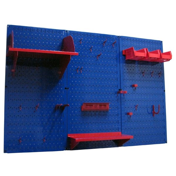 Standard Industrial Pegboard Kit, Blue/Red
