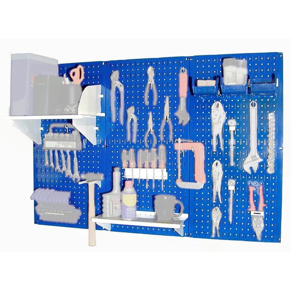 Standard Industrial Pegboard Kit, Blue/White