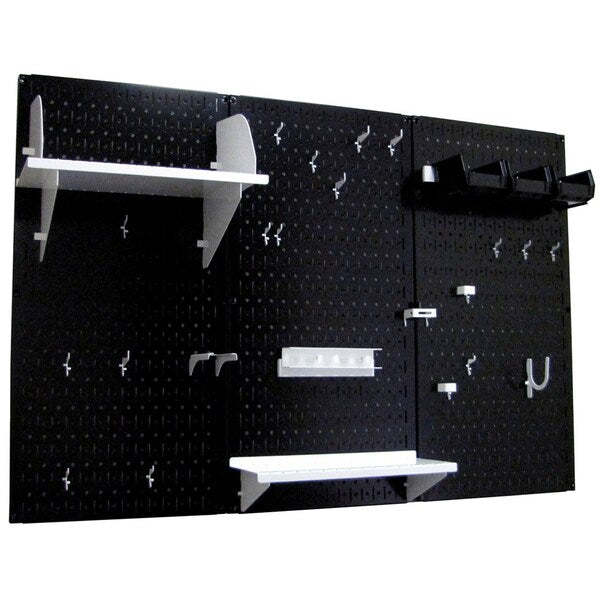 Standard Industrial Pegboard Kit, Black/White