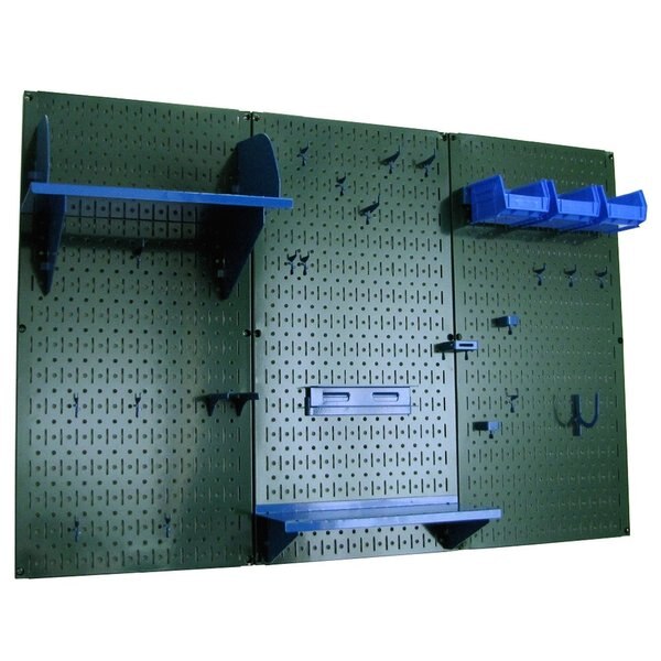 Standard Industrial Pegboard Kit, Green/Blue