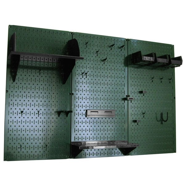 Standard Industrial Pegboard Kit, Green/Black