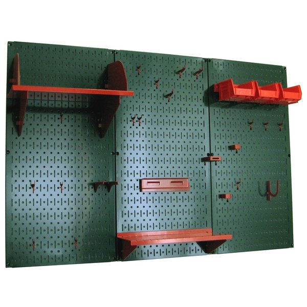 Standard Industrial Pegboard Kit, Green/Red
